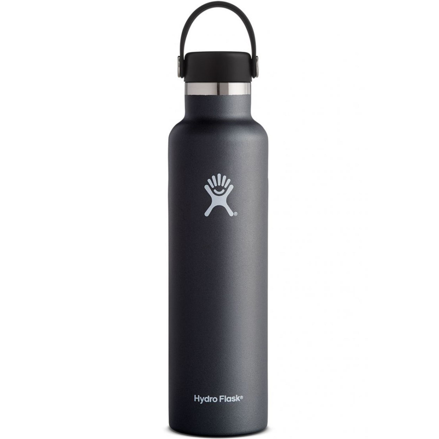 HYDRO FLASK 24 OZ. STANDARD MOUTH BOTTLE W/FLEX CAP - BLACK