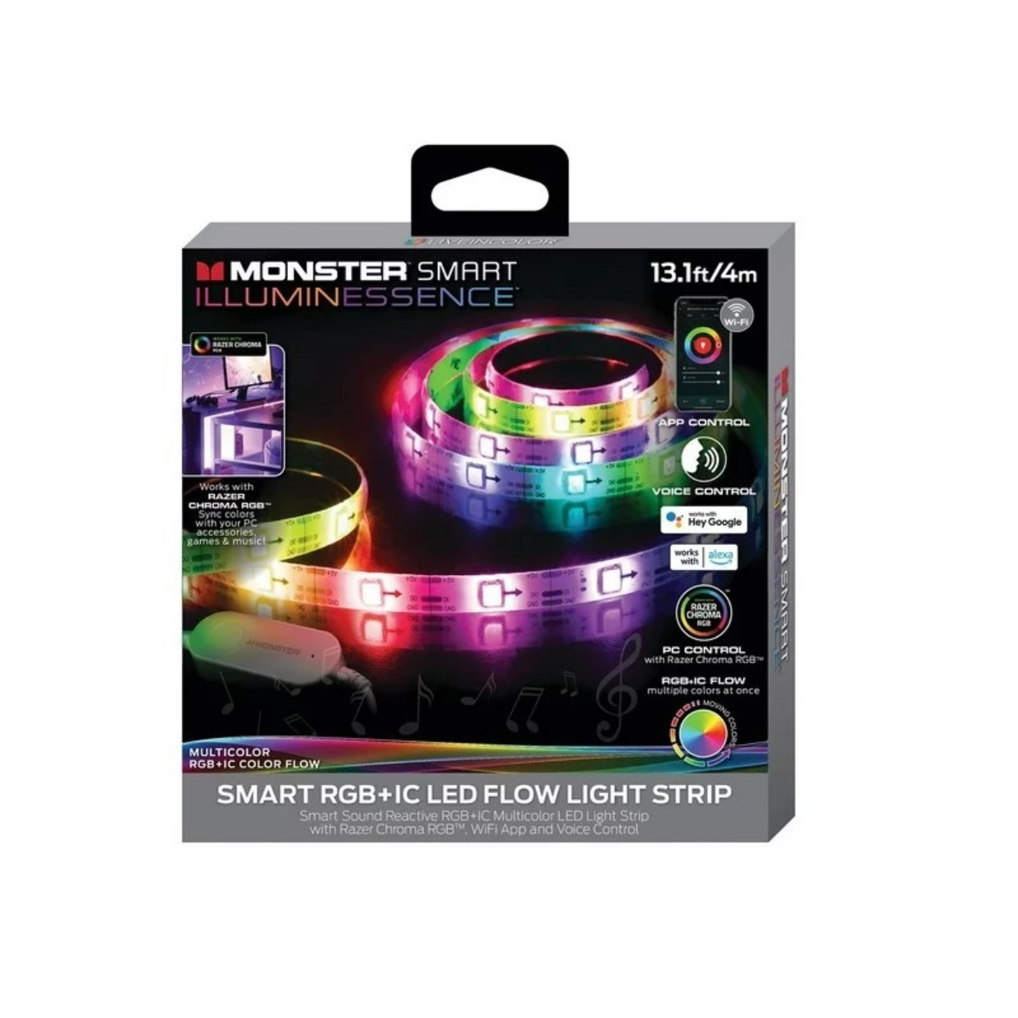 SOUND REACTIVE RGB+IC FLOW 13.1 FOOT LIGHT STRIP