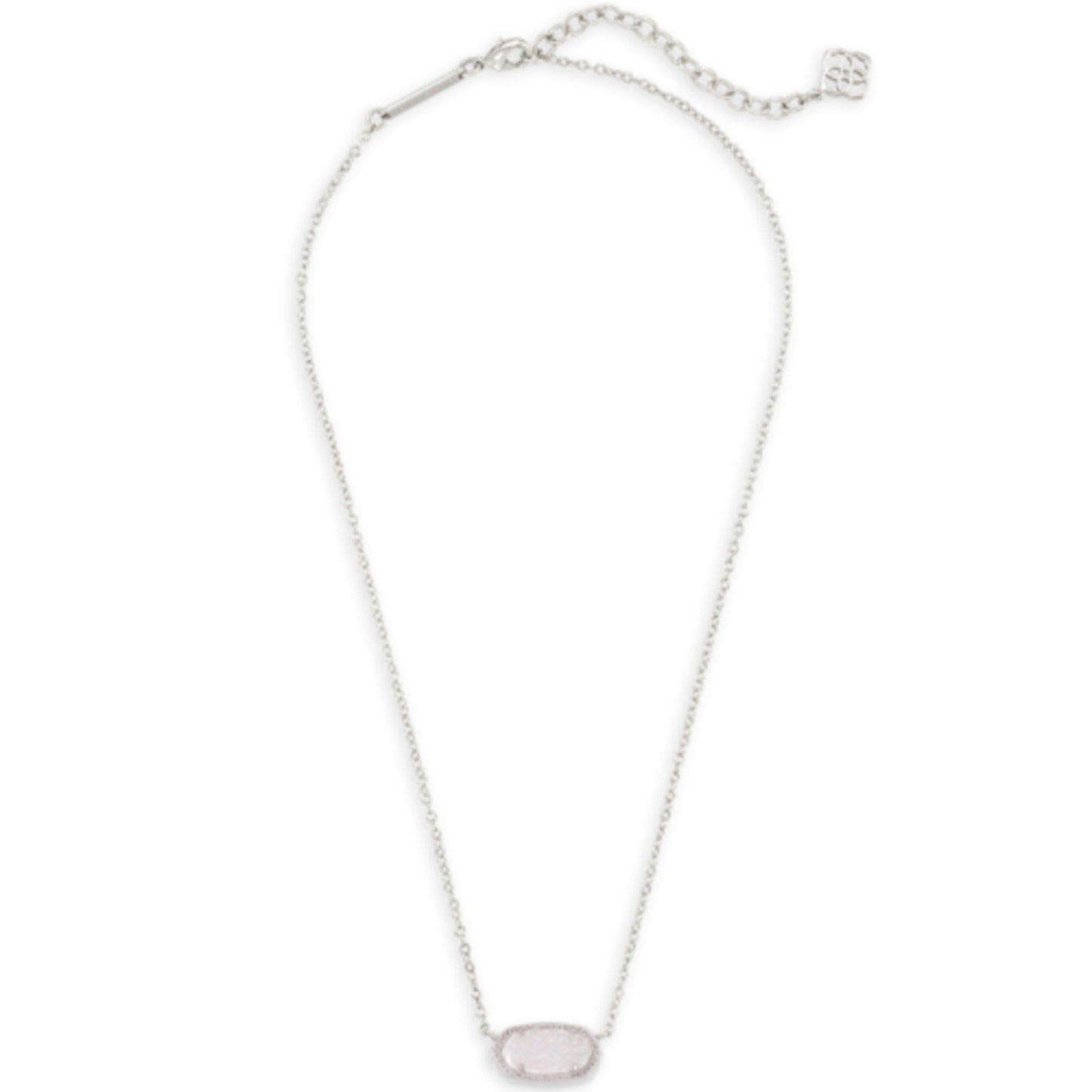 ELISA NECKLACE, RHOD IRIDESCENT DRUSY