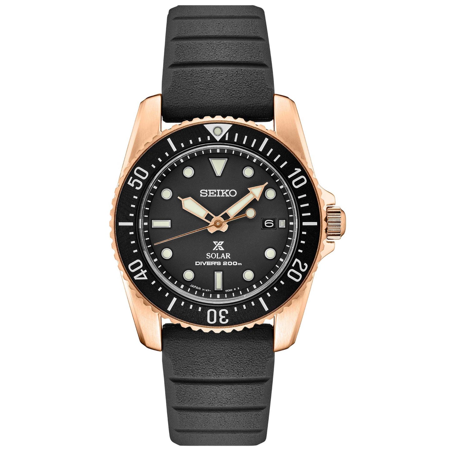 MENS PROSPEX SOLAR DIVER SILICONE STRAP WATCH
