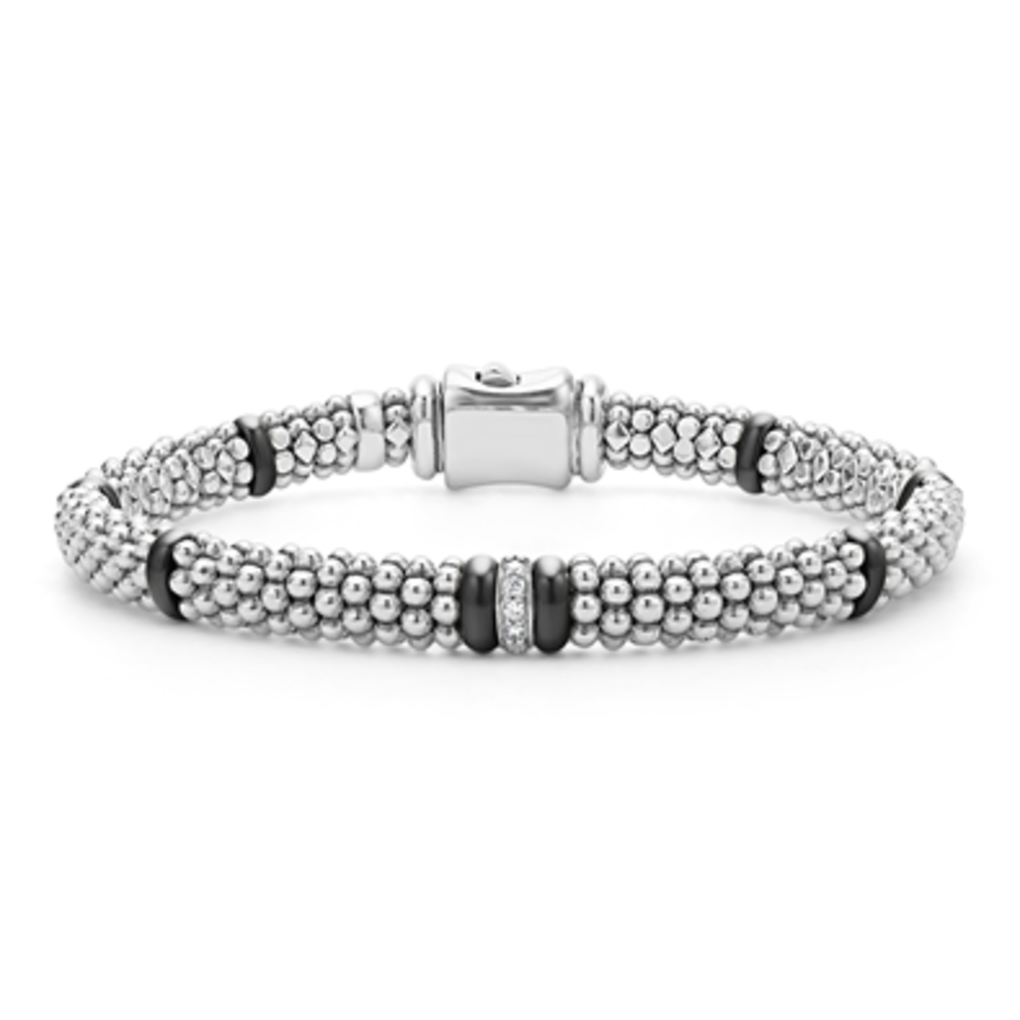 SINGLE STATION DIAMOND CAVIAR BRACELET
