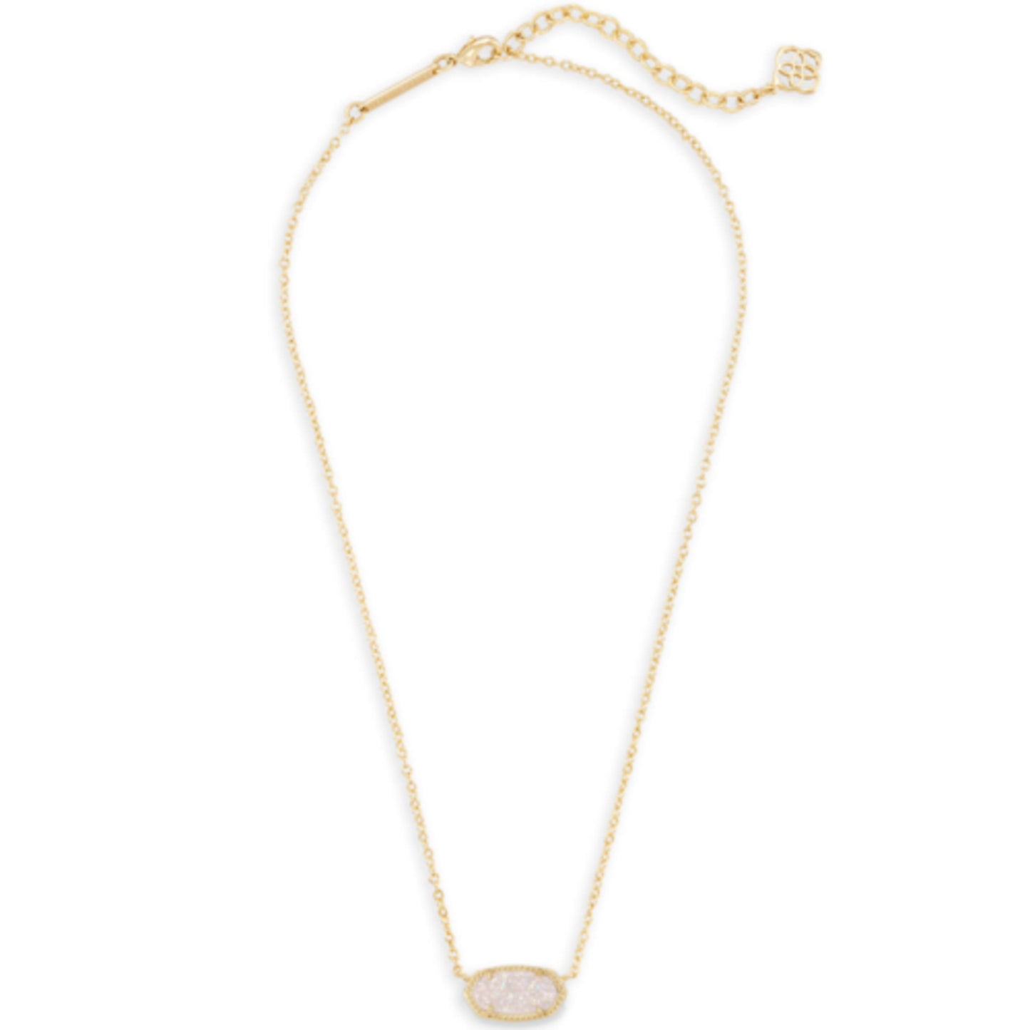ELISA NECKLACE, GOLD IRIDESCENT DRUSY