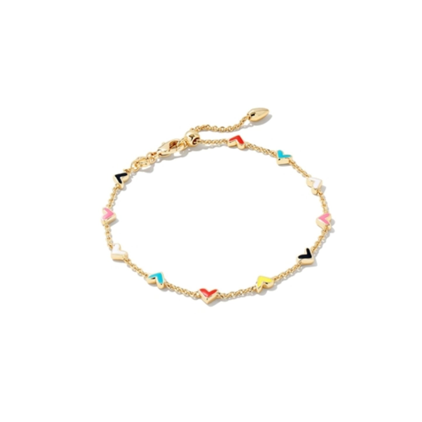 Haven Heart Delicate Bracelet, Gold Multi