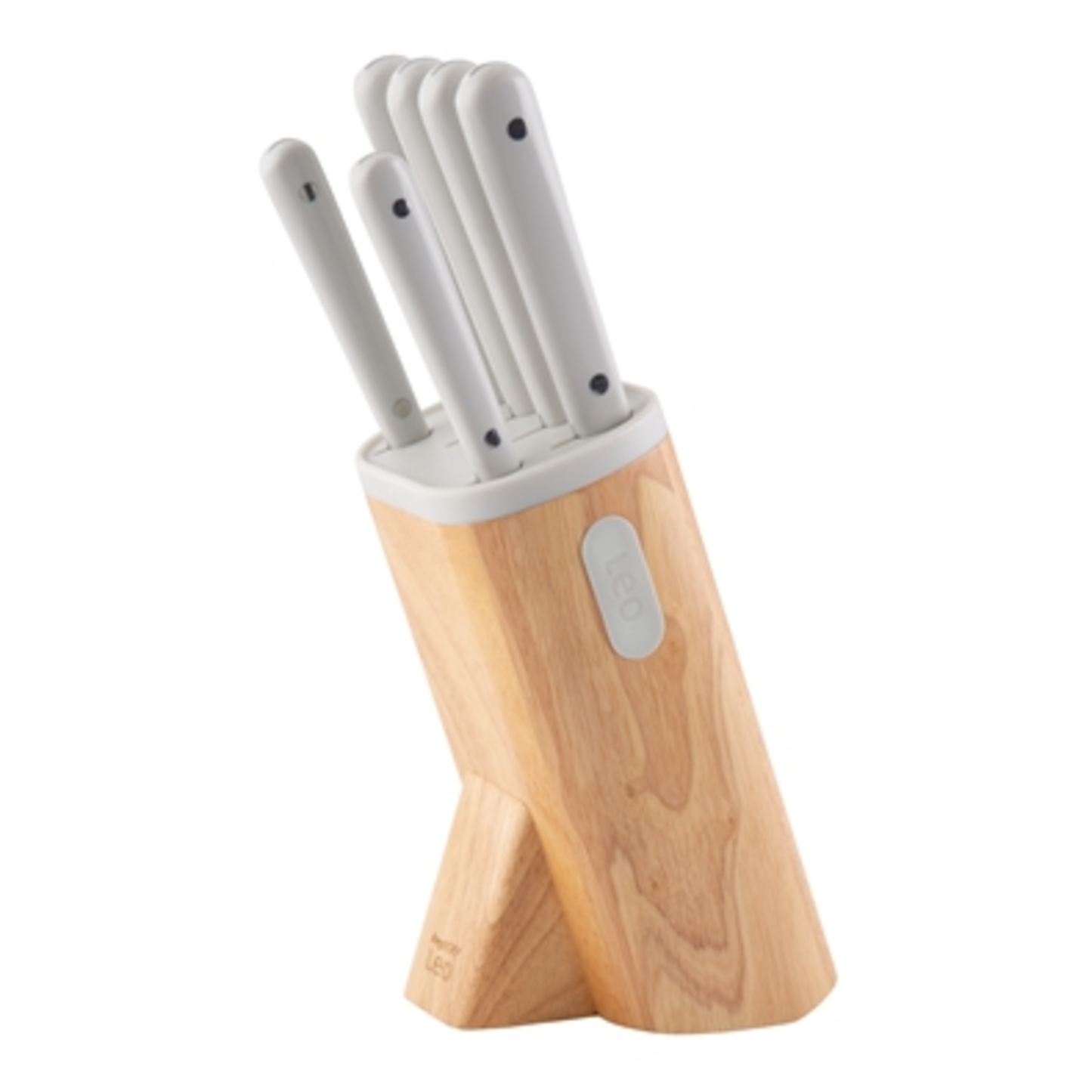 LEO GLINTS CUTLERY SET WITH BLOCK SPIRIT, 7 PIECES