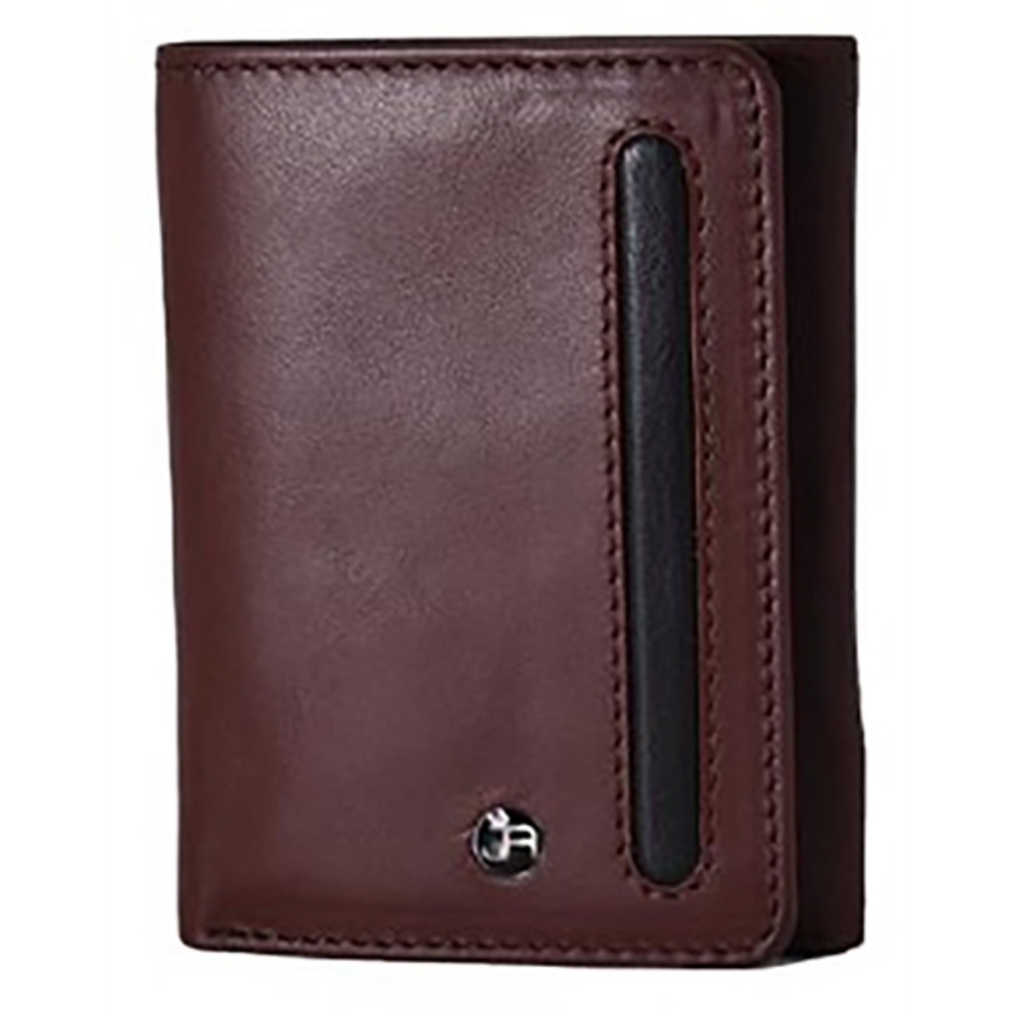 ORGANIC WALLET, TWO-TONE, TRI-FOLD, BROWN/BLACK