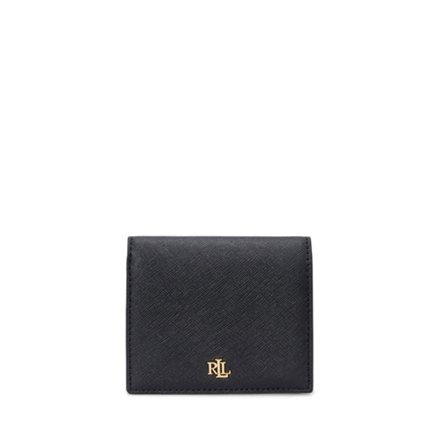 CROSSHATCH LEATHER COMPACT WALLET, BIRCH TAN