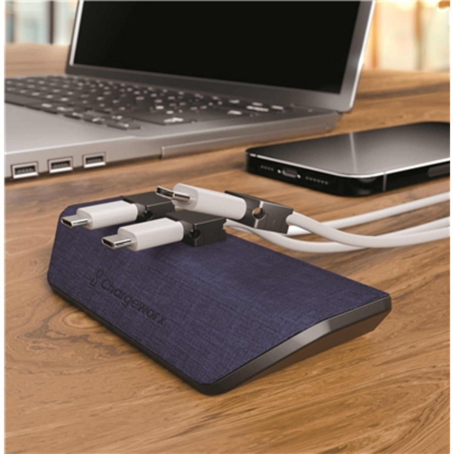 MAGNETIC CABLE ORGANIZER, NAVY