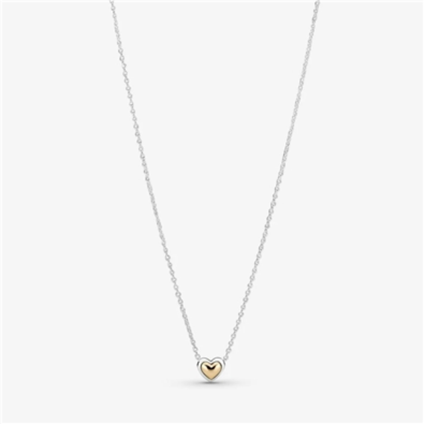 DOMED GOLDEN HEART COLLIER NECKLACE