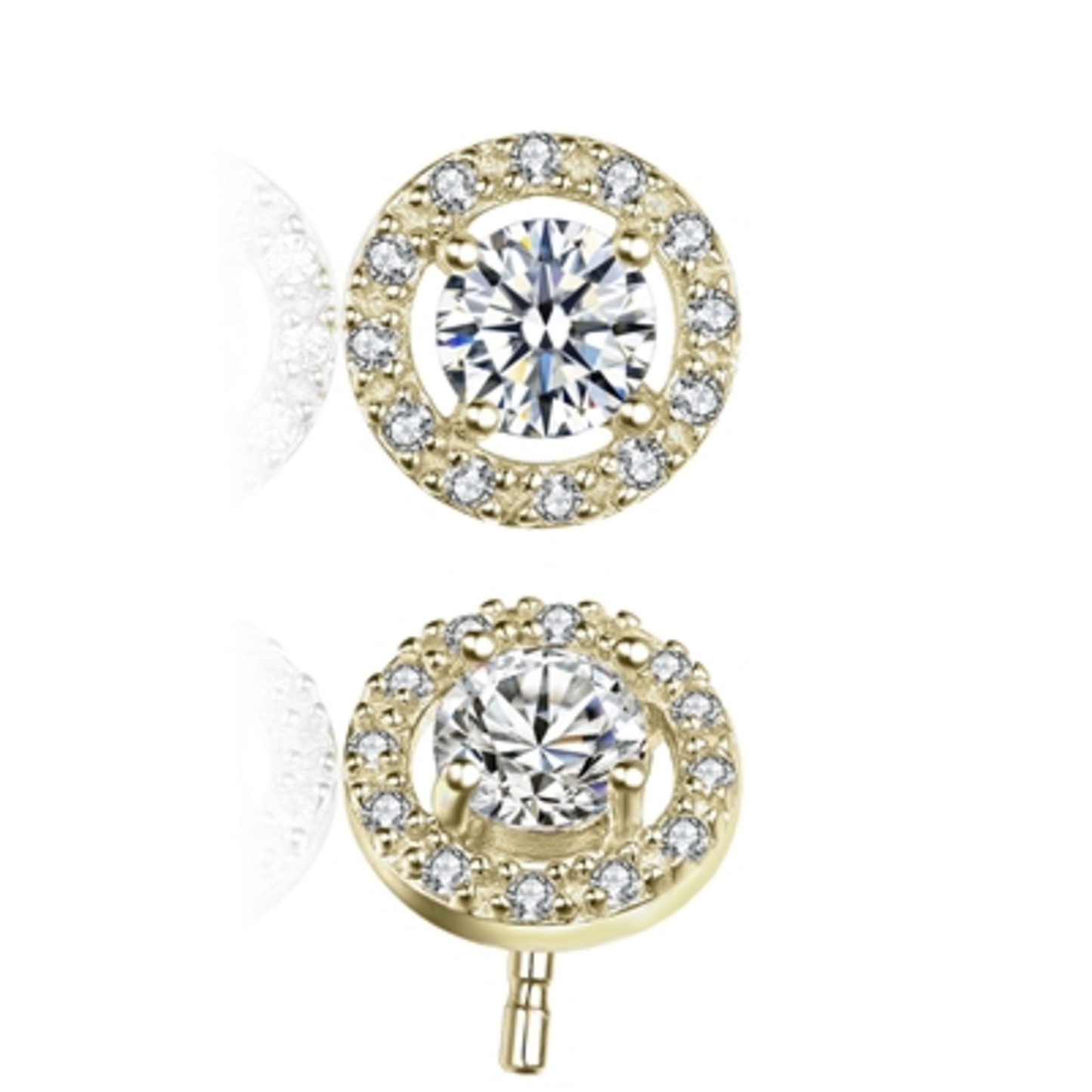 14K GOLD CLASSIC STUD EARRINGS, GOLD