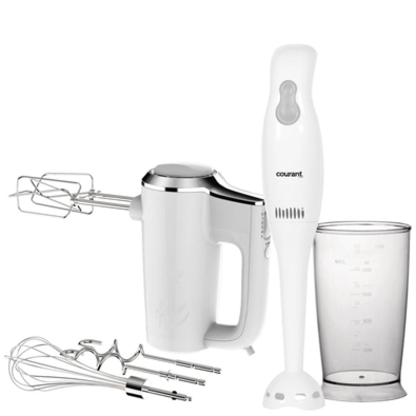 COURANT 250W HAND MIXER + HAND BLENDER, WHITE