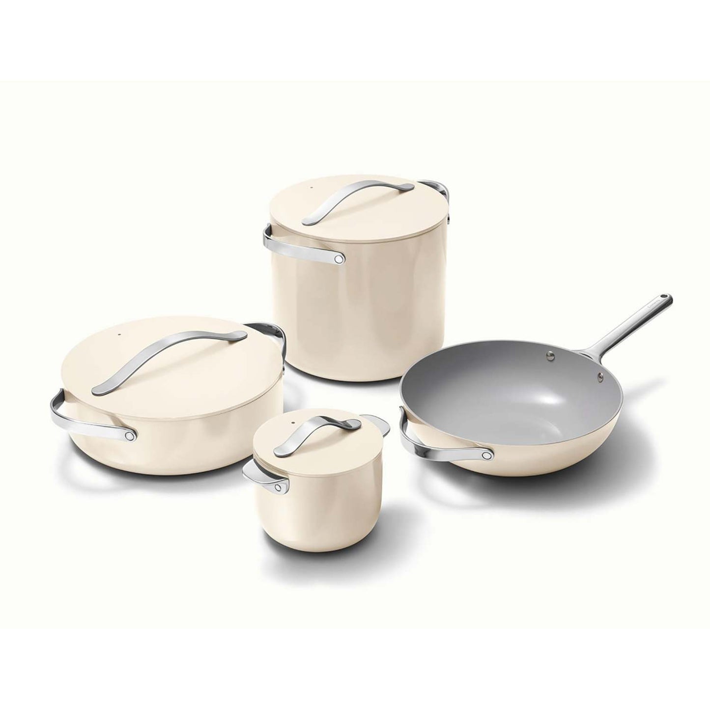 NONSTICK CERAMIC COOKWARE+ SET CREAM