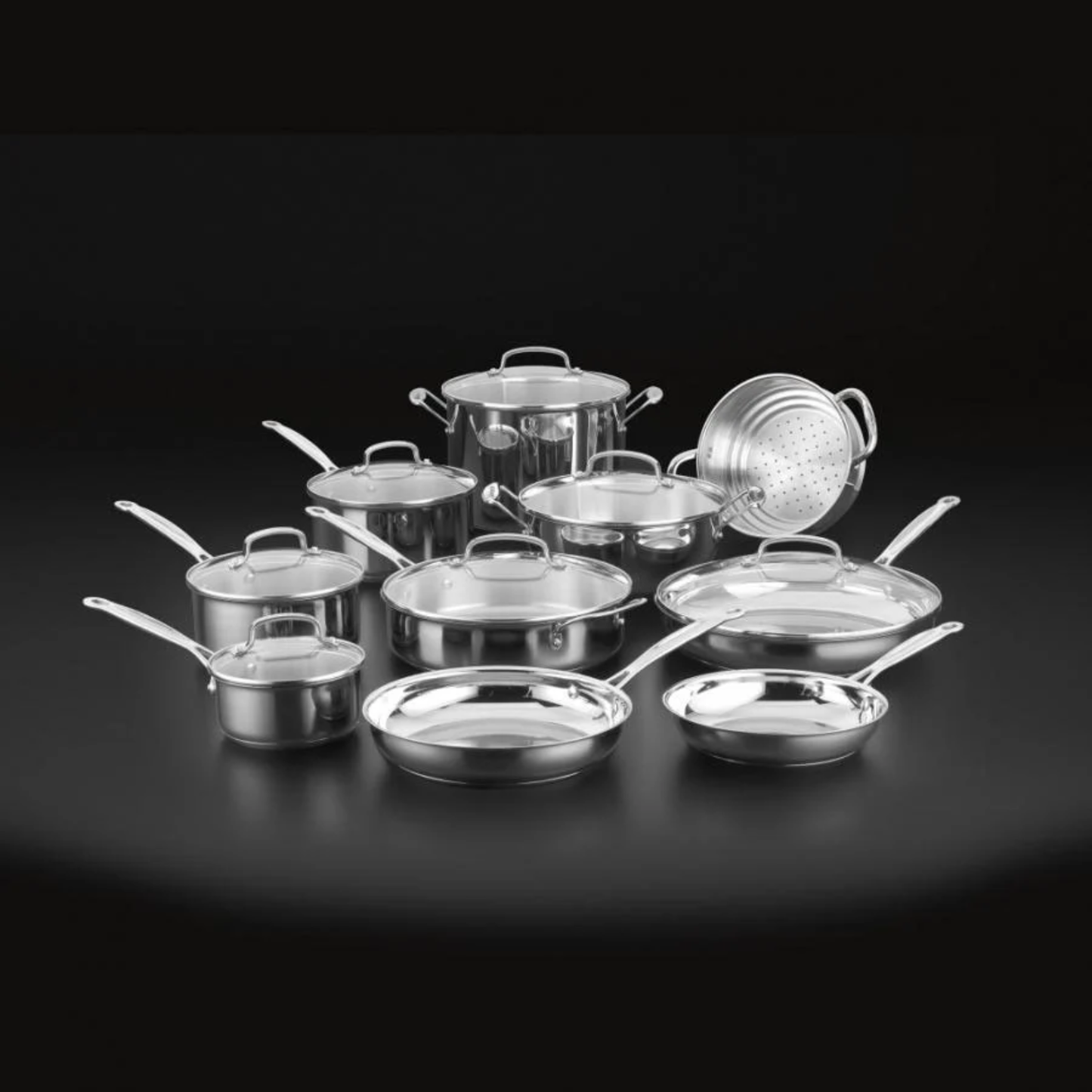 CUISINART CHEF'S CLASSIC STAINLESS 17PC CHEF'S CLASSIC COOKWARE SET