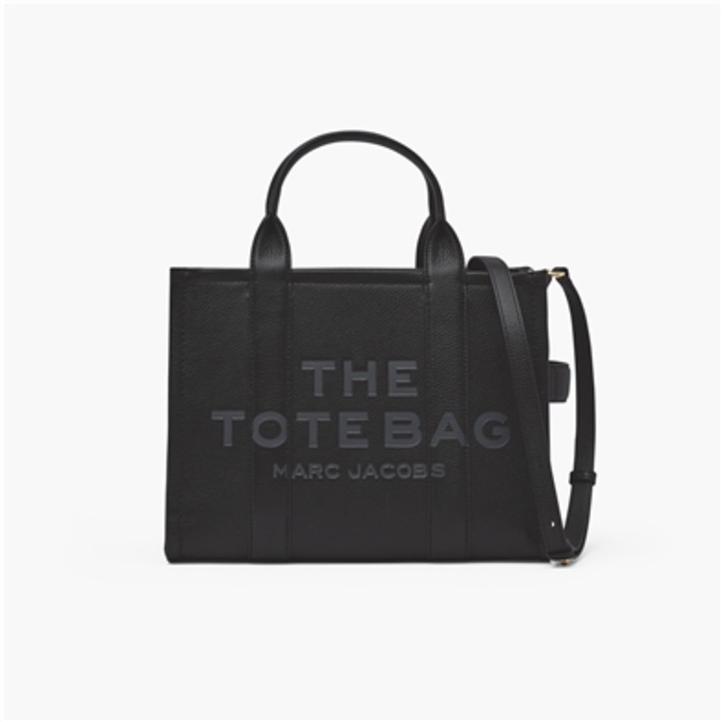 The Leather Medium Tote, Black