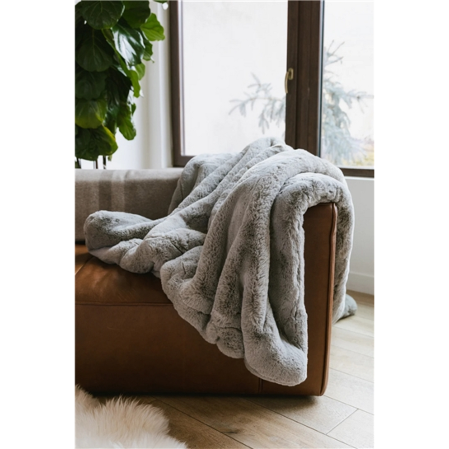 CUDDLE BLANKET, DOVE GREY - OVERSIZED THROW