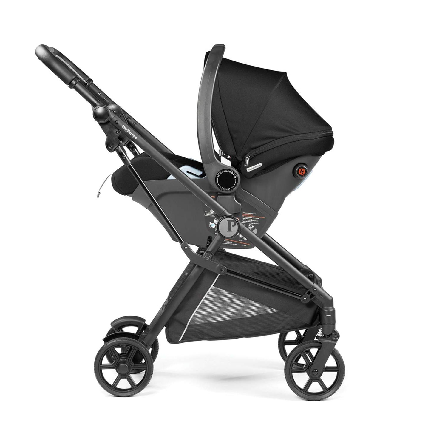 PRIMO VIAGGIO LOUNGE ON WHEELS CAR SEAT & CHASSIS TRUE BLACK