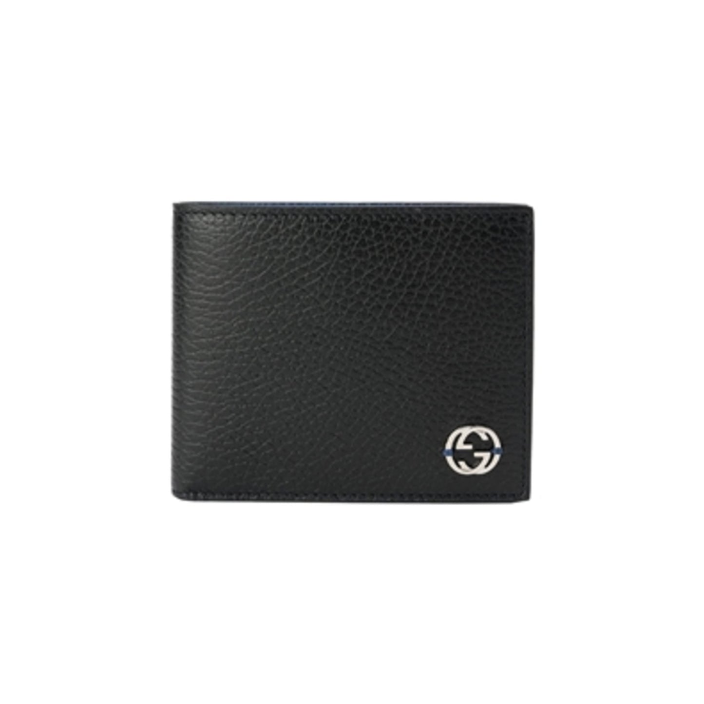 Bifold Short Wallet, Black/Blue
