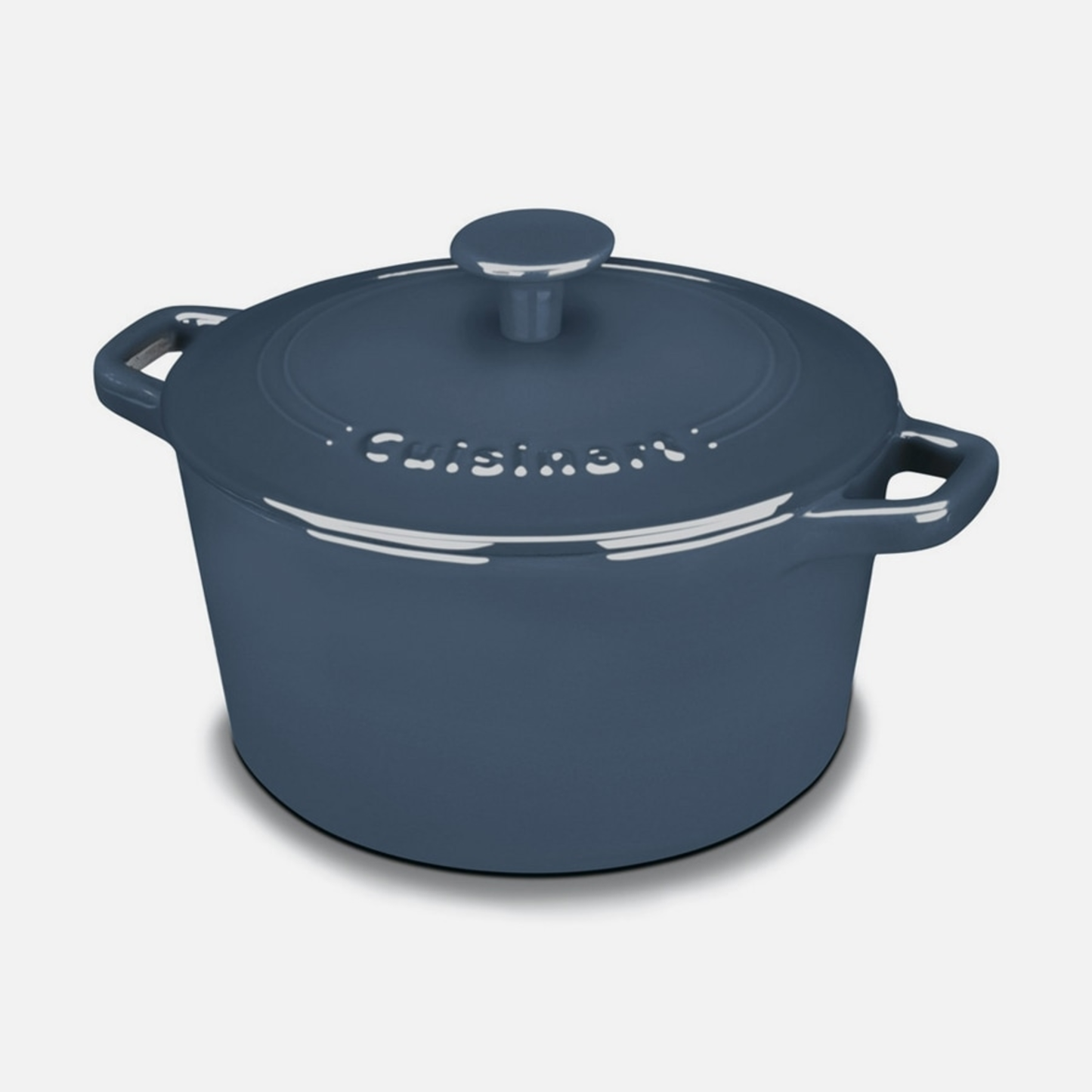 CUISINART CHEF’S CLASSIC ENAMELED CAST IRON 3 QUART ROUND COVERED CASSEROLE - PROVENCAL BLUE