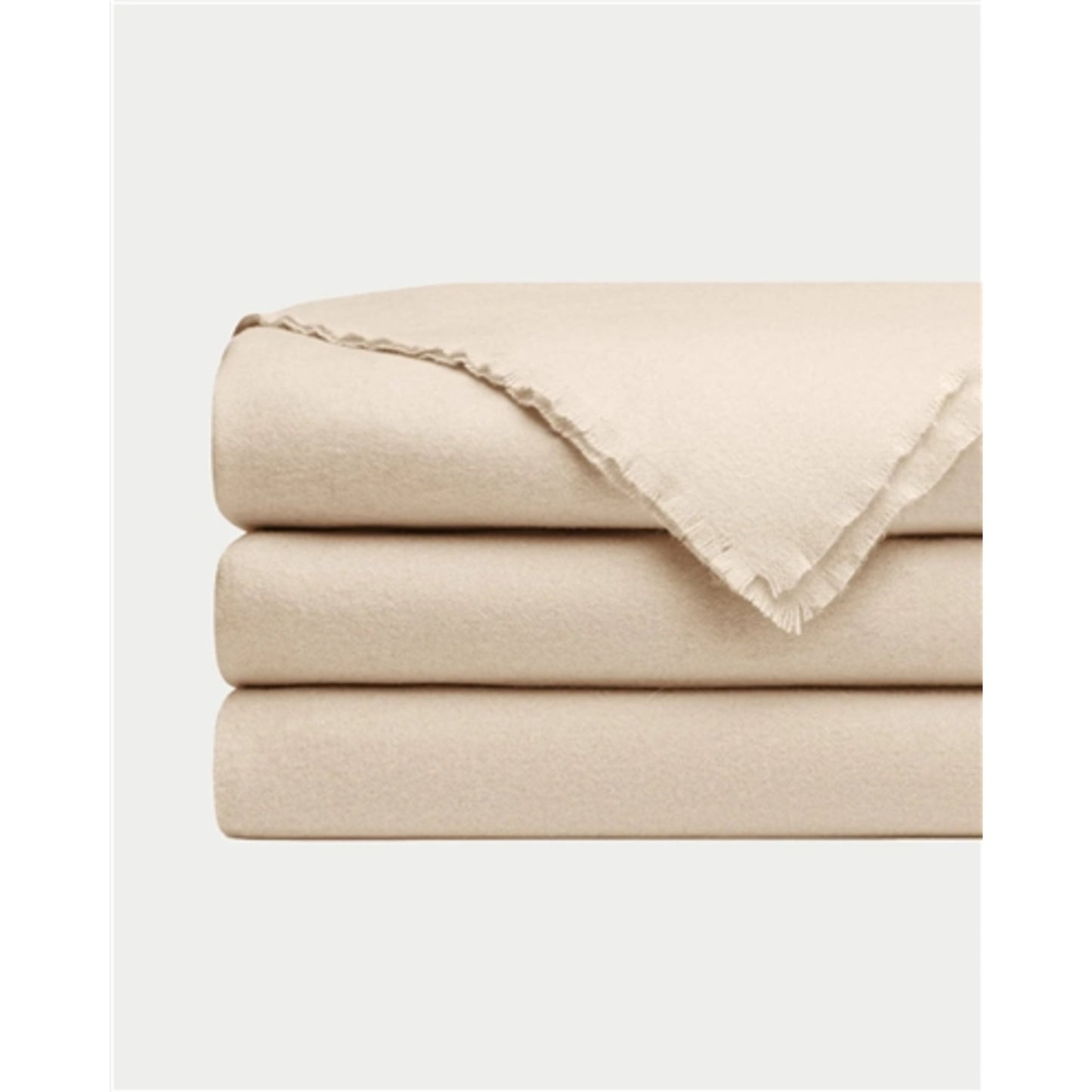 CASHMERE FRINGE THROW, DUNE - THROW