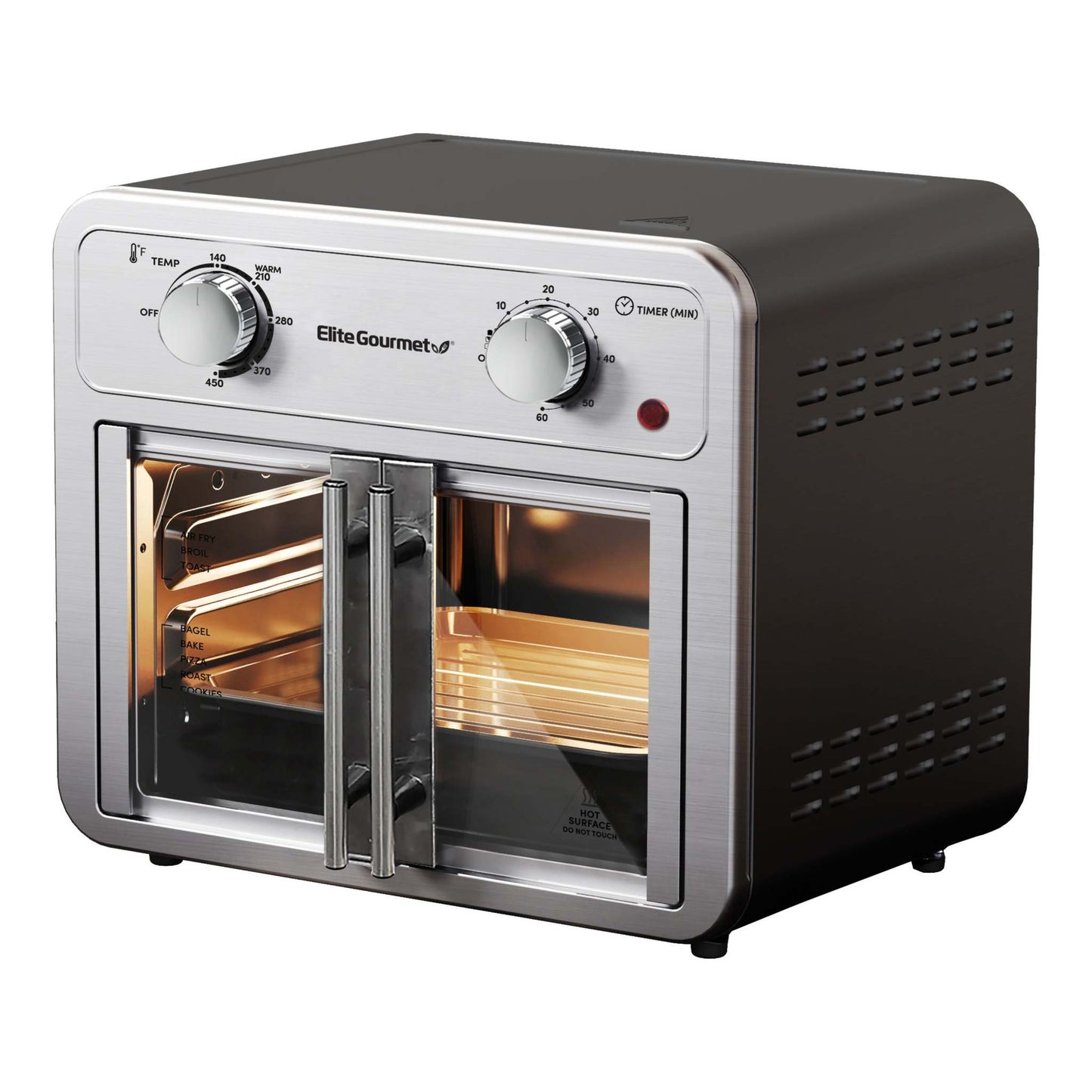 12L French Door Air Fryer Oven Stainless Steel