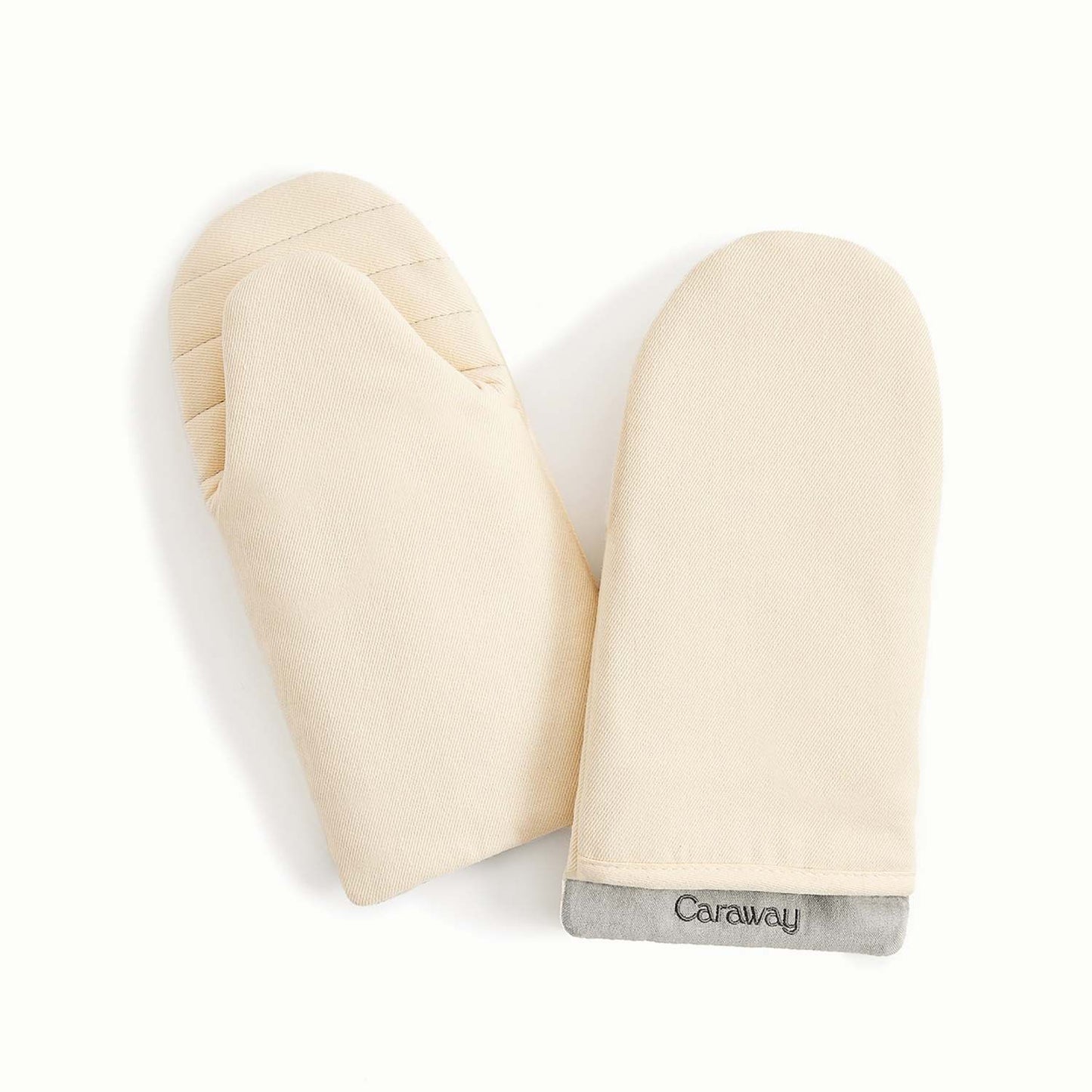2PC LINEN OVEN MITTS CREAM