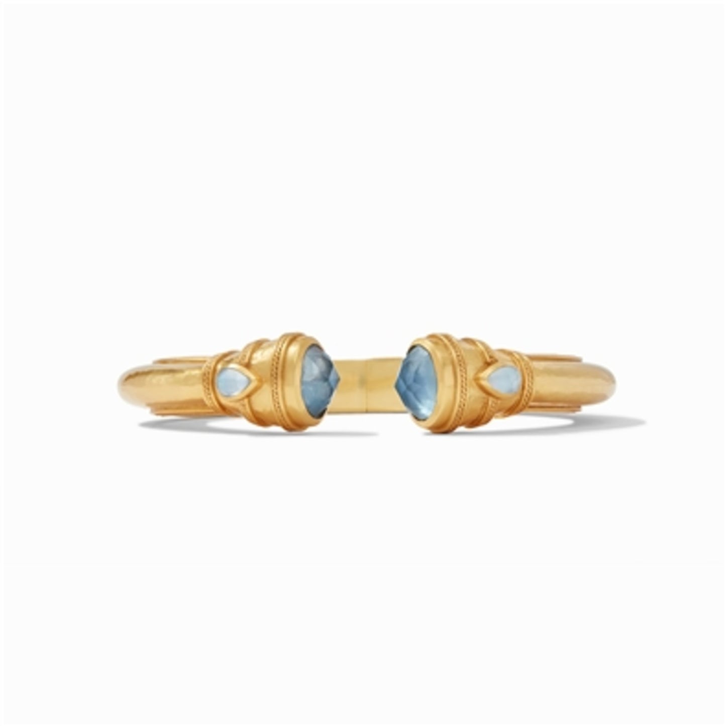 CANNES DEMI CUFF, IRIDESCENT CHALCEDONY BLUE