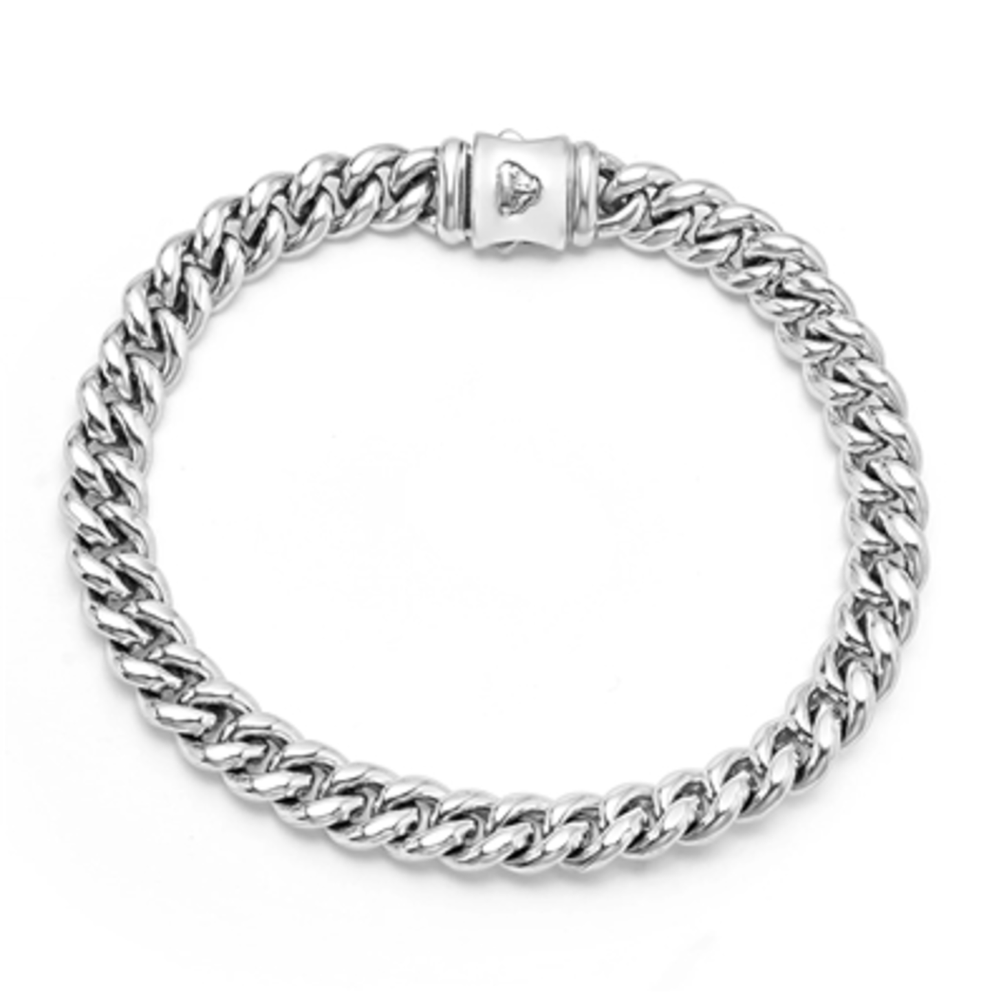 MEN'S SILVER CURB CHAIN BRACELET