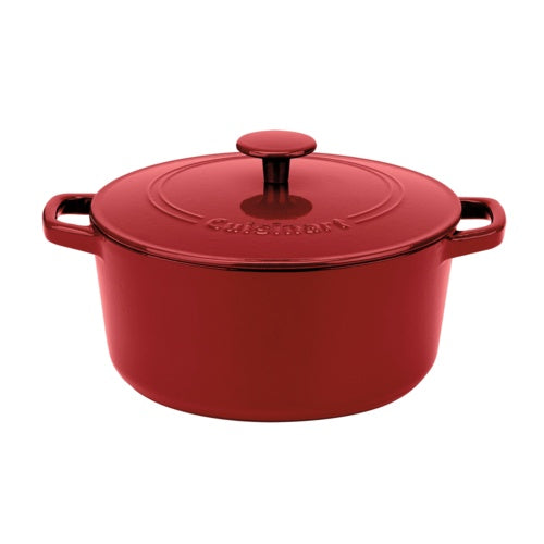 CUISINART CHEF'S CLASSIC ENAMELED CAST IRON 5 QUART ROUND COVERED CASSEROLE