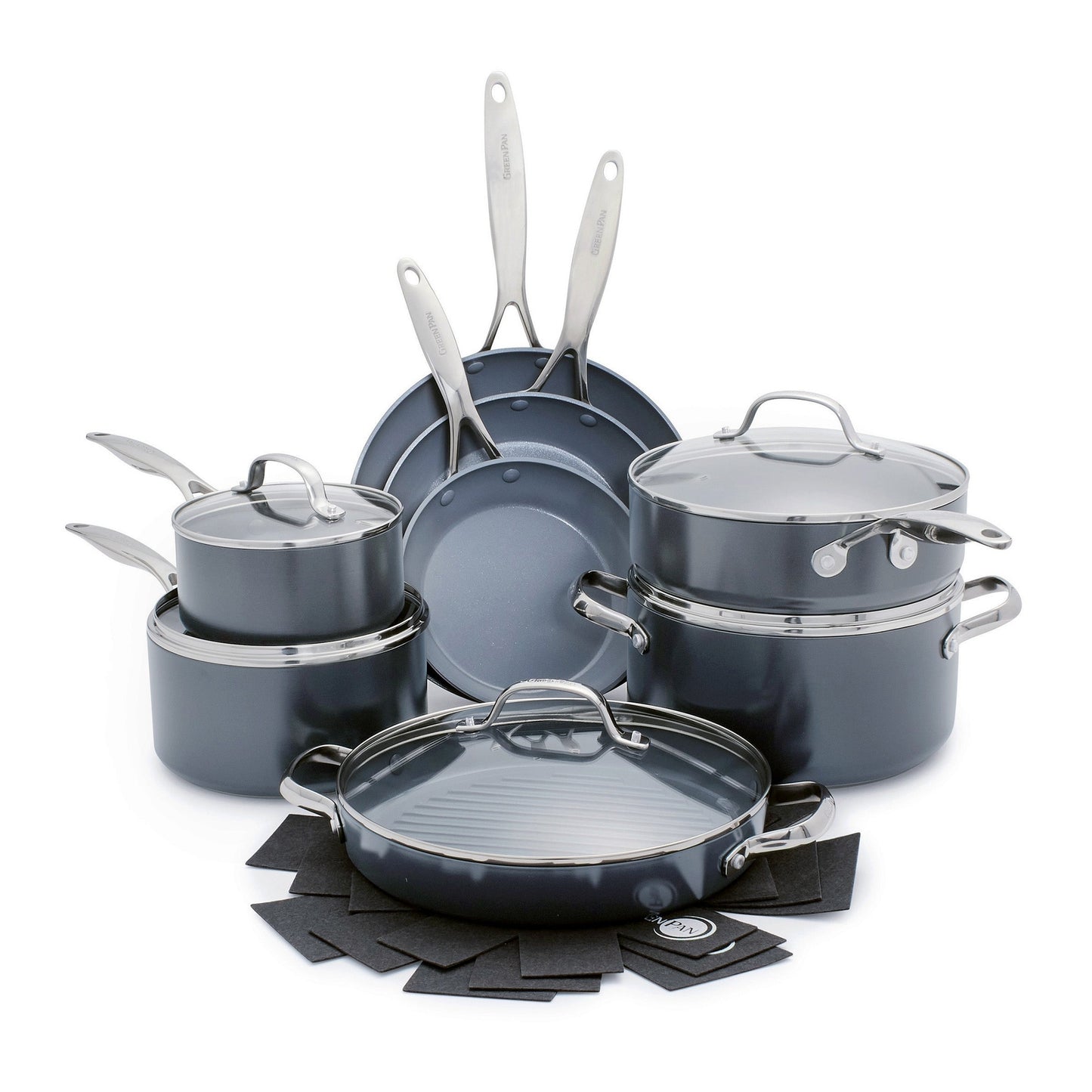 VALENCIA PRO 13PC CERAMIC NONSTICK COOKWARE SET GRAY