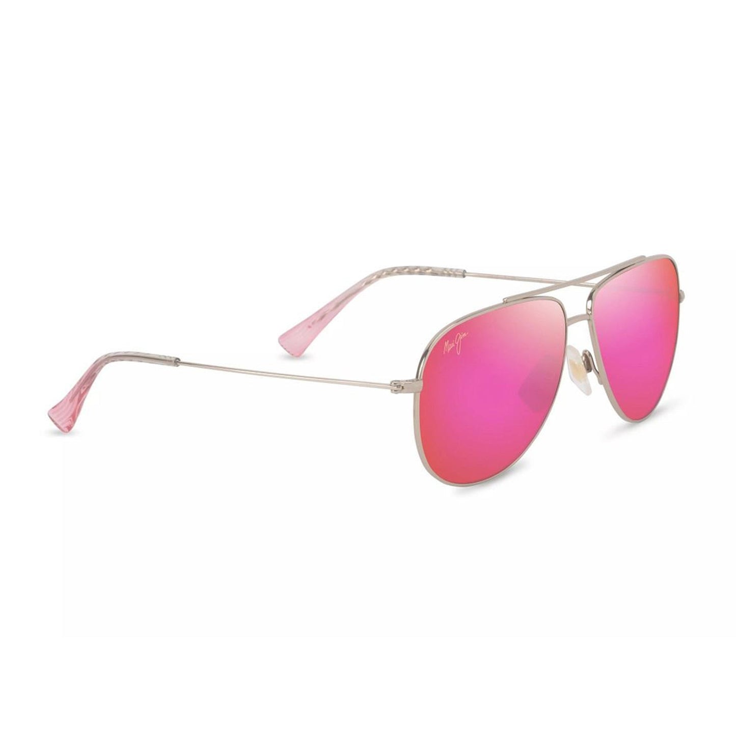 HAU'OLI XS POLARIZED SUNGLASSES, SHINY LT GOLD & FUCHSIA FRAME, MAUI SUNRISE LENS