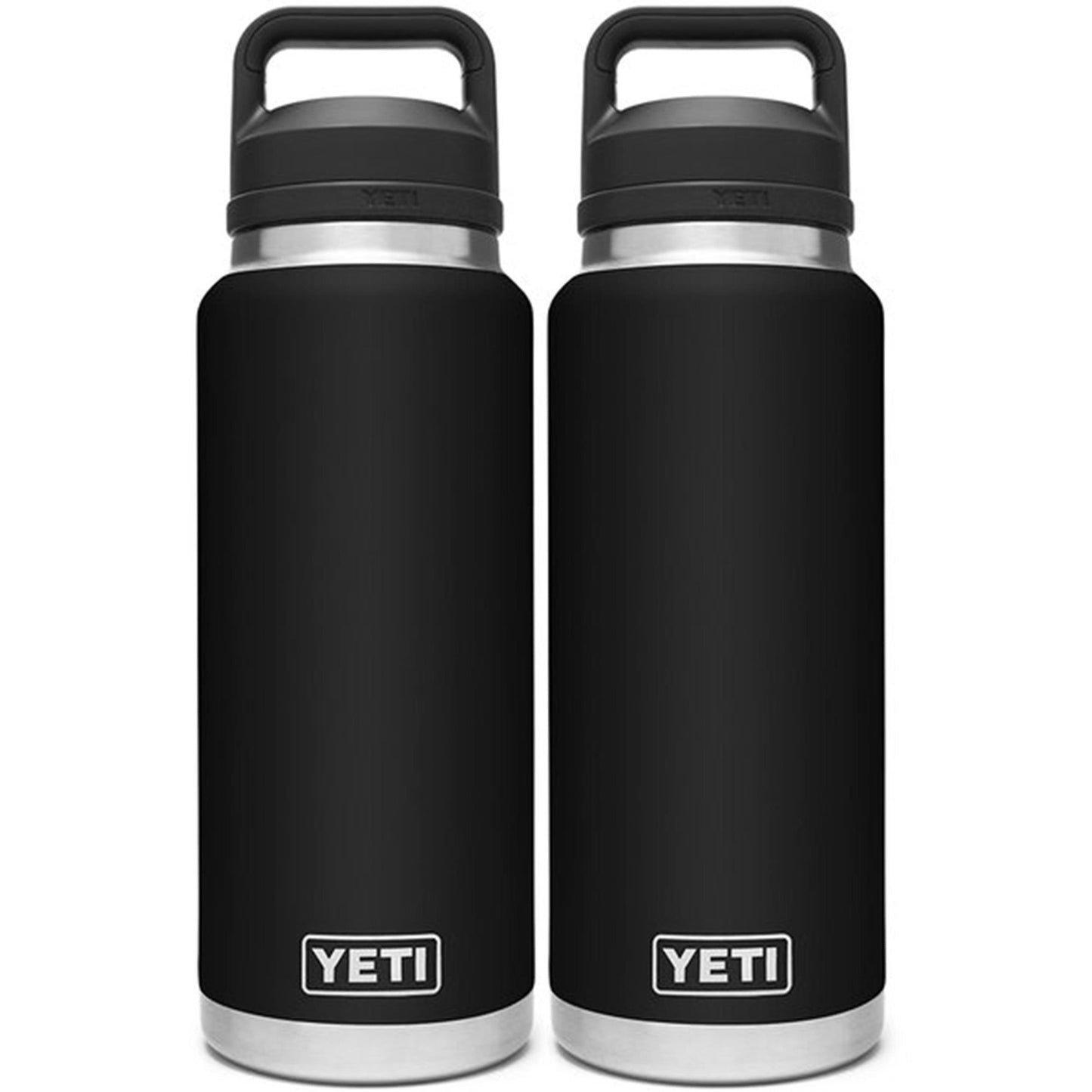 YETI RAMBLER 36 OZ. BOTTLE W/CHUG CAP - BLACK (2-PACK)