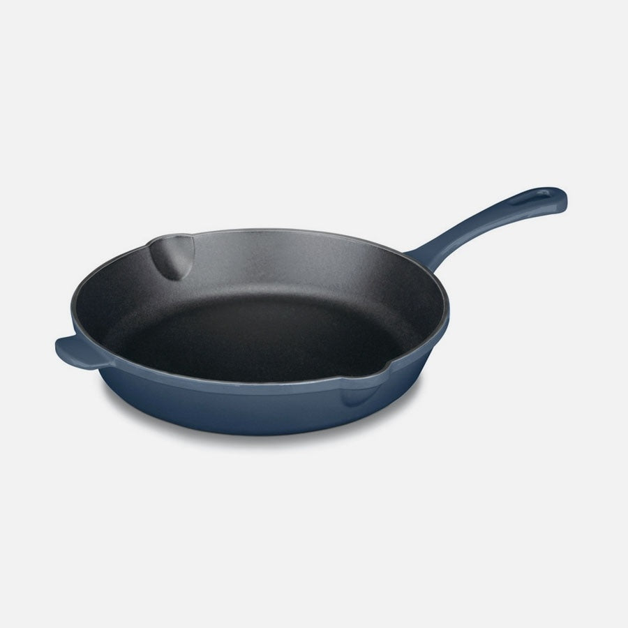 CUISINART CHEF’S CLASSIC ENAMELED CAST IRON 10" ROUND FRY PAN - PROVENCAL BLUE
