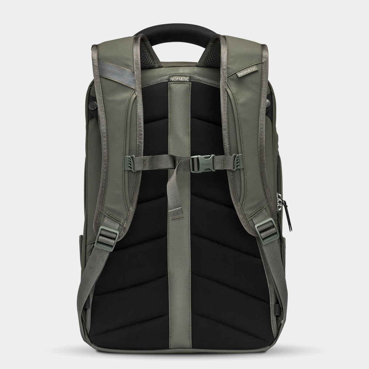 Nomatic Olive Travel Pack Back View#color_olive