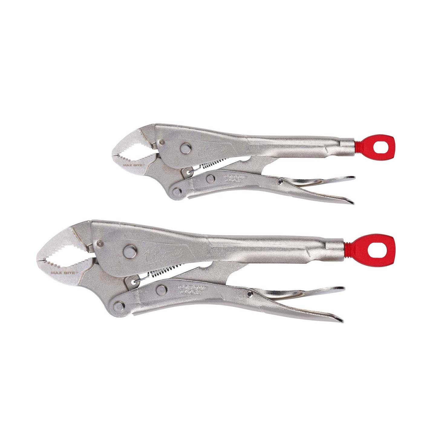 2pc Curved Jaw Locking Pliers 7" & 10"