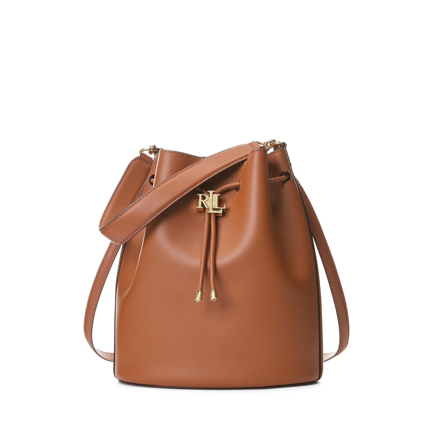 ANDIE LEATHER LARGE DRAWSTRING BAG LAUREN TAN
