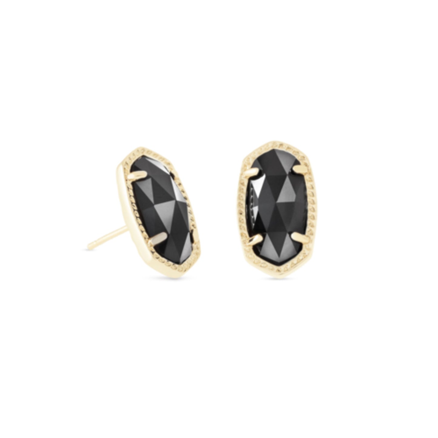 ELLIE STUD EARRINGS, BLACK