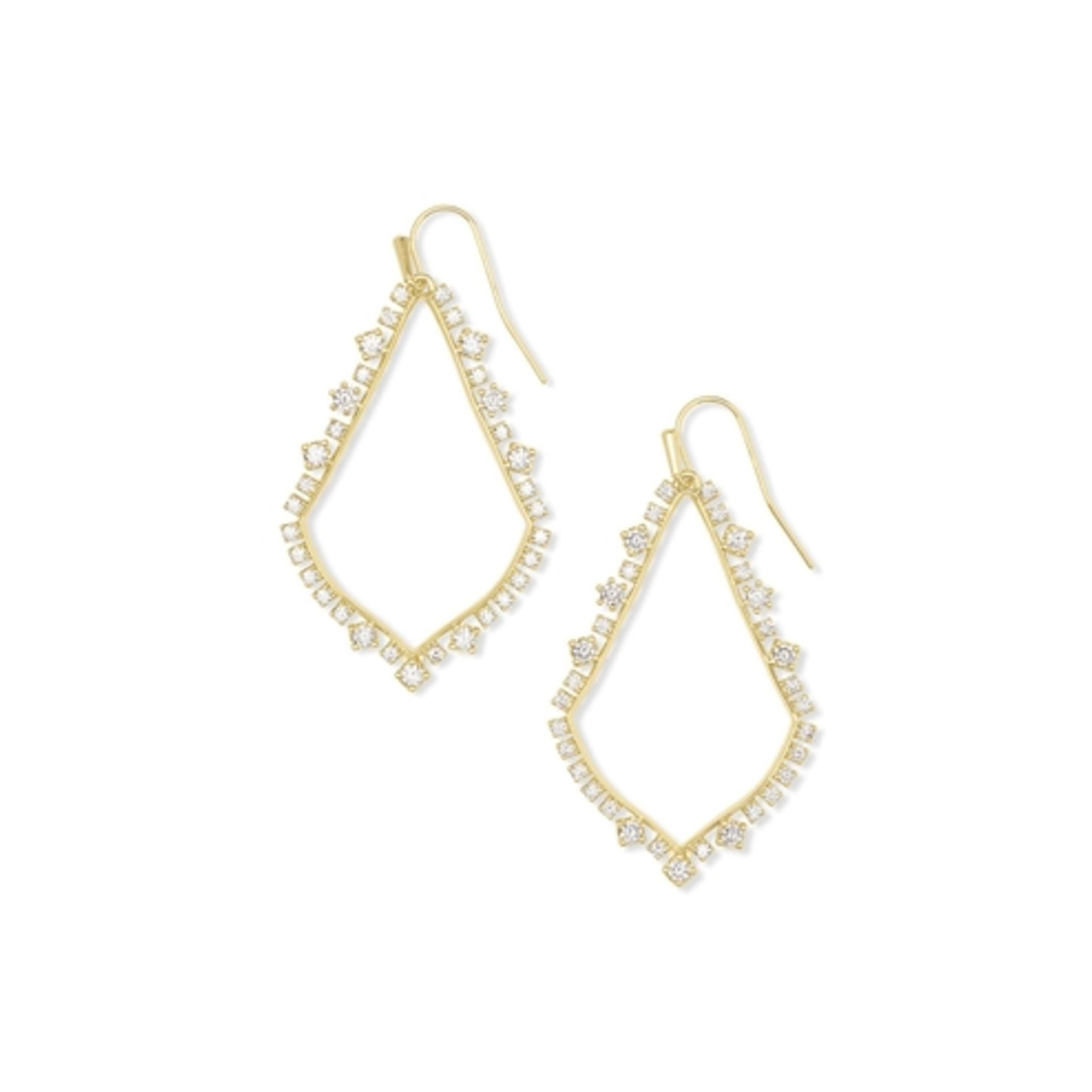 PAVE SOPHEE EARRINGS, GOLD WHITE CZ