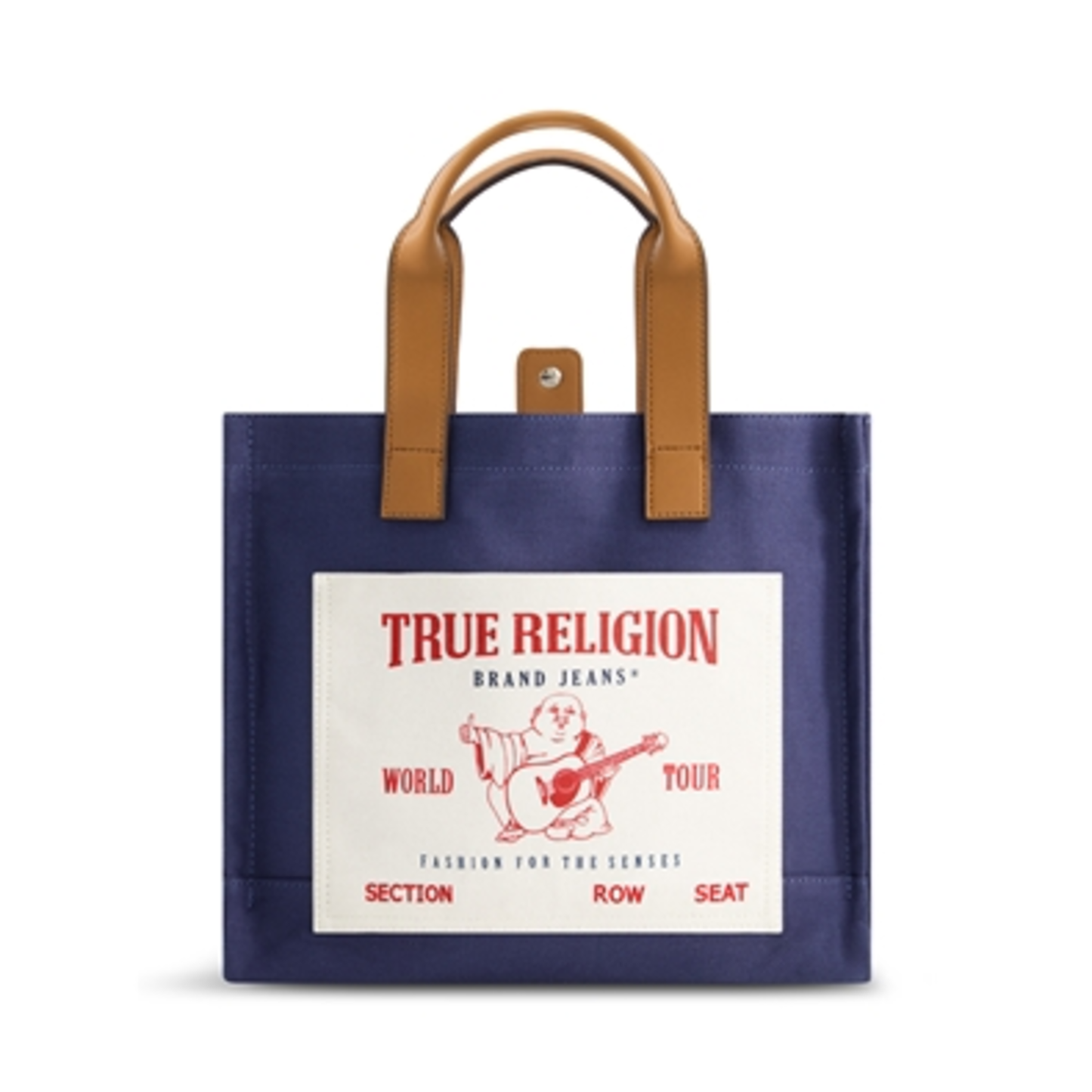 MEDIUM POCKET TOTE, NAVY, 10.5''X12.