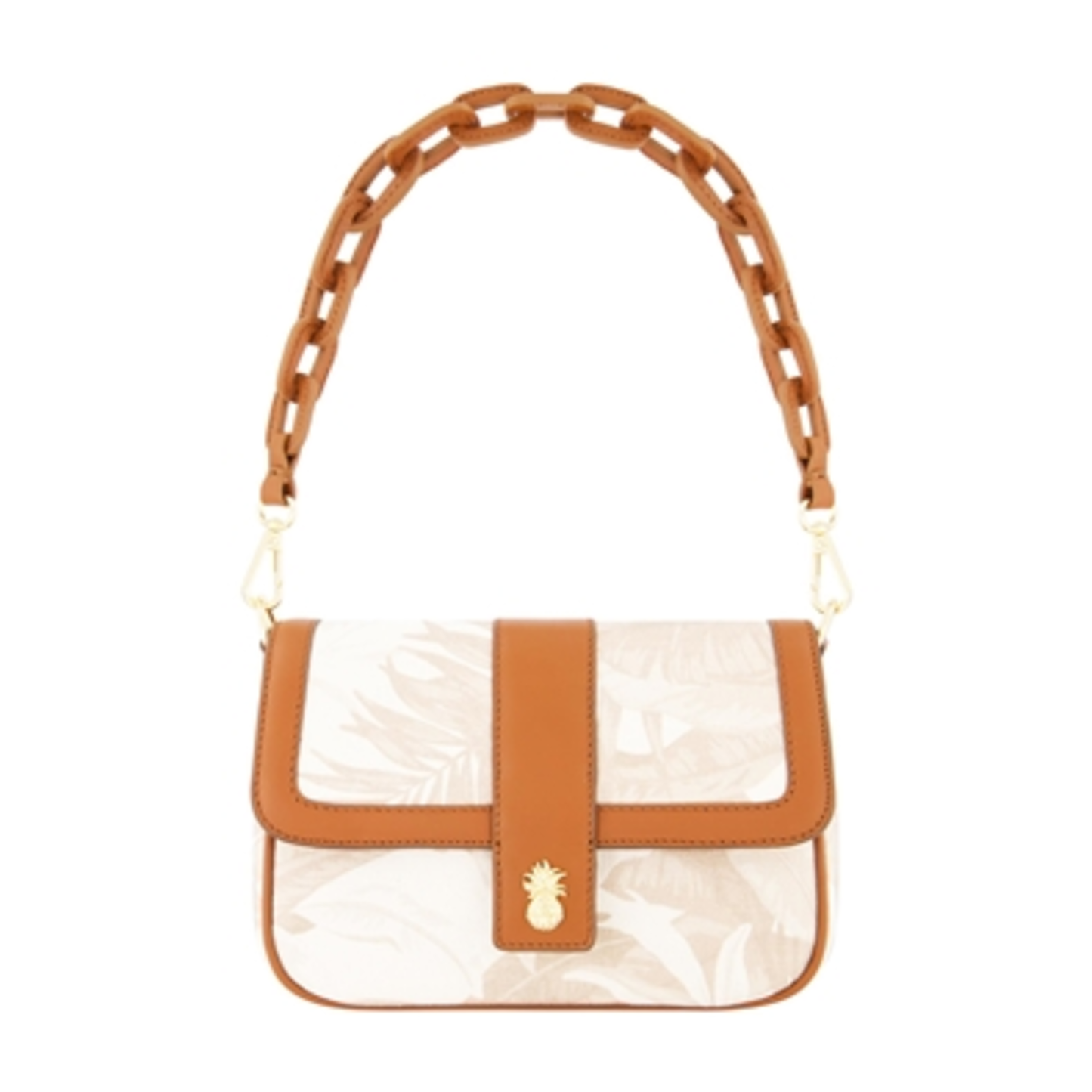LEATHER TRIM FLORAL CROSSBODY, MULTI, 6"
