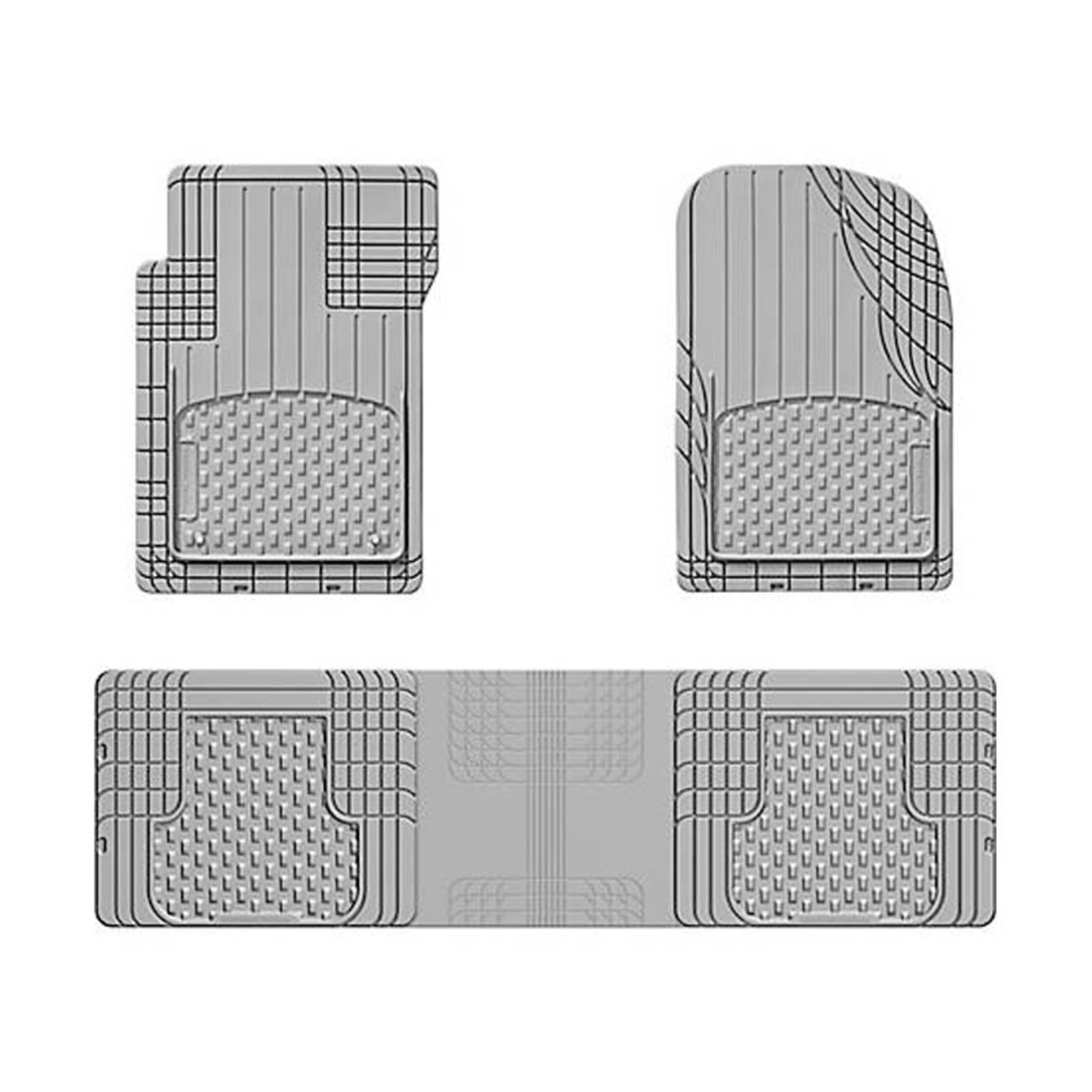 TRIM TO FIT FRONT AND REAR OVER THE HUMP MAT SET - (GREY)