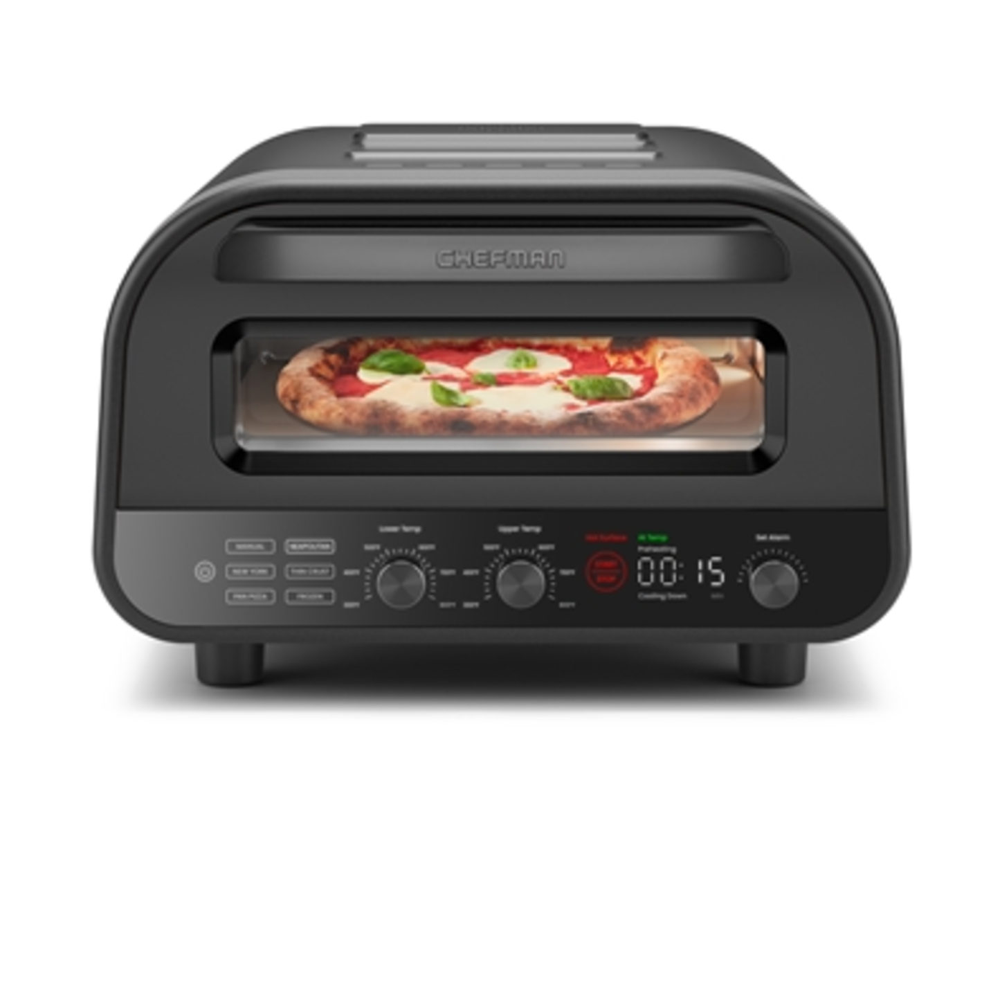 HOME SLICE INDOOR PIZZA OVEN, BLACK, 18.7" X 17" X 11"