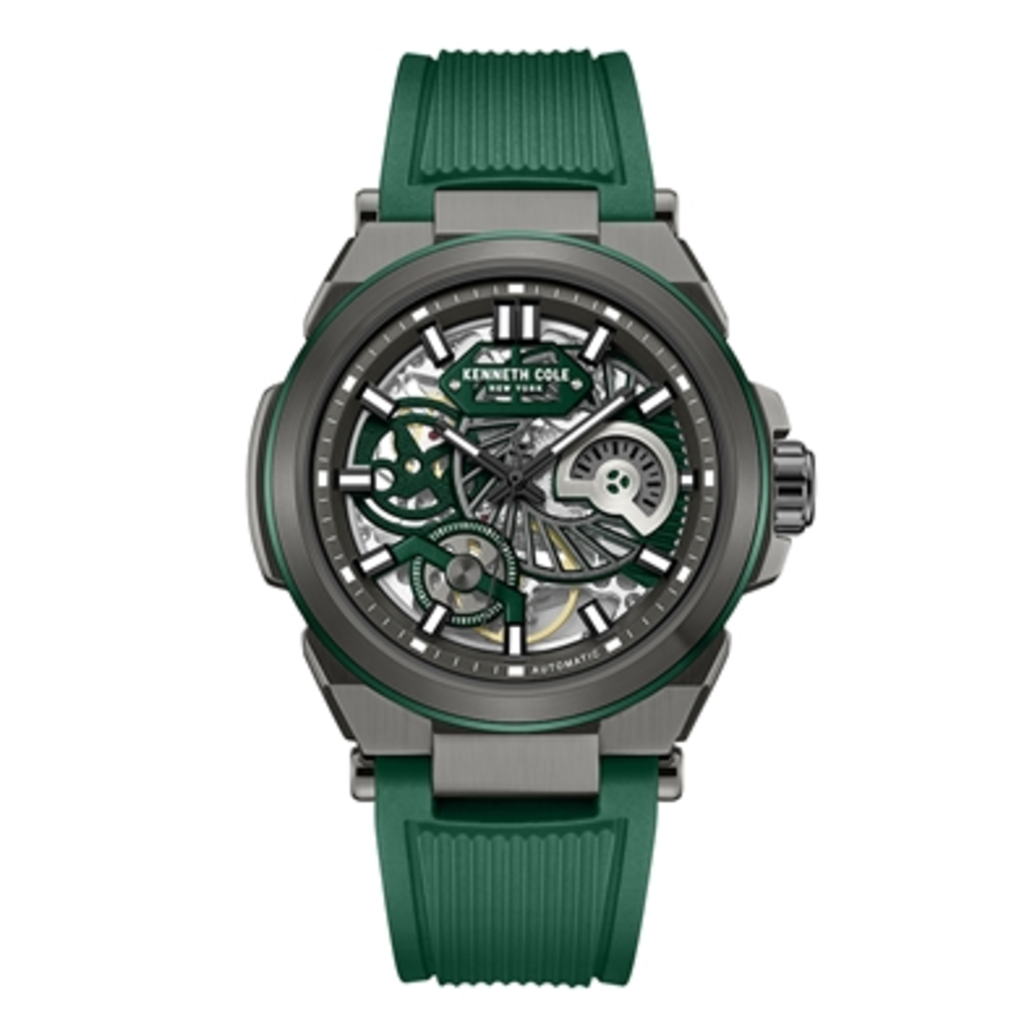 AUTOMATIC WATCH, GREEN, MENS STAND