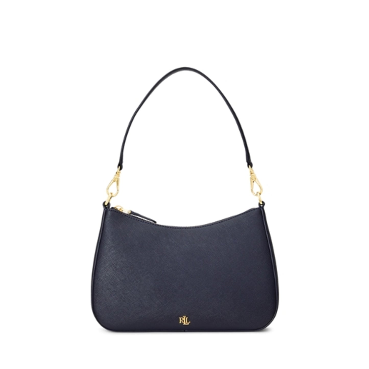 CROSSHATCH LEATHER MEDIUM DANNI BAG, REFINED NAVY