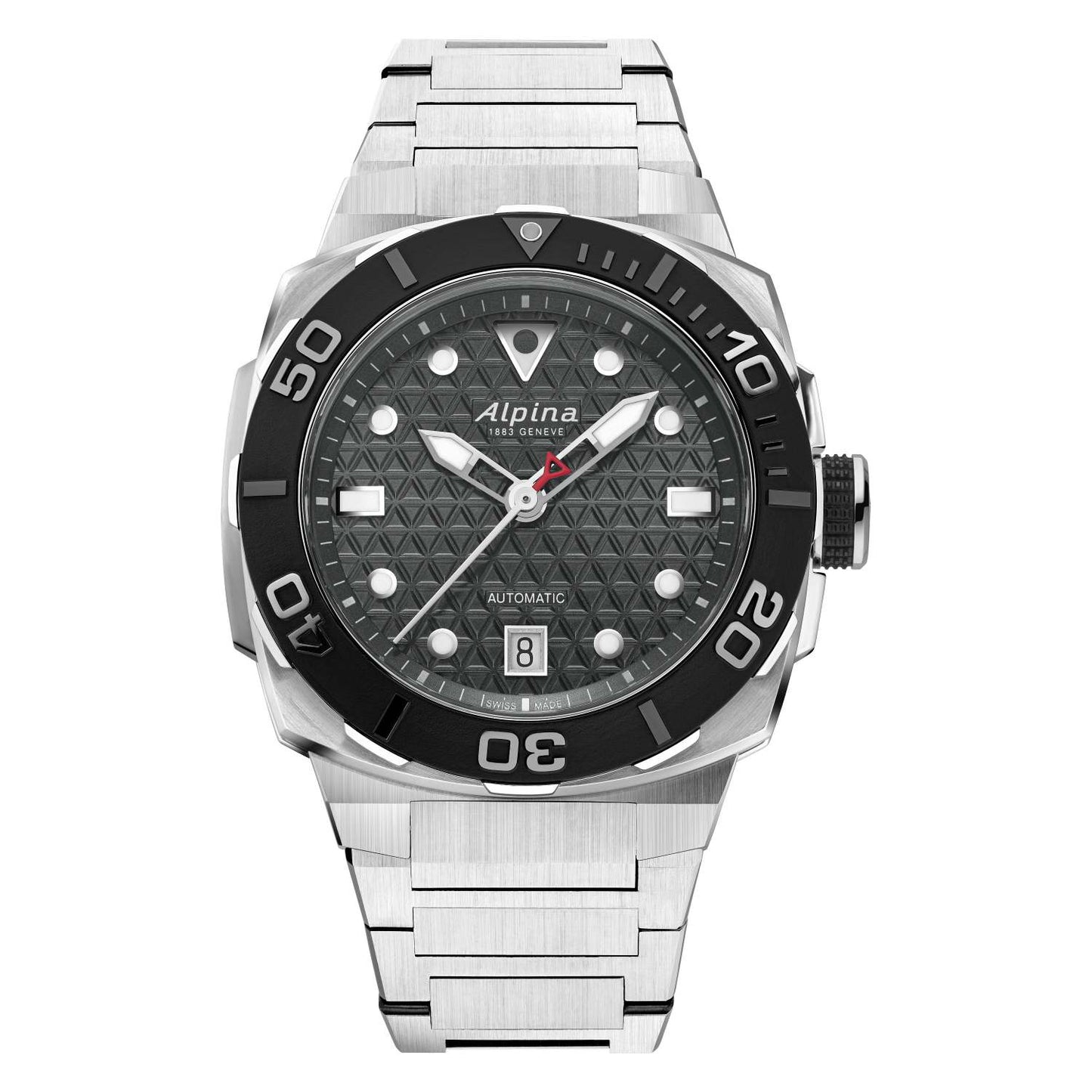 MEN'S SEASTRONG DIVER EXTREME AUTOMATIC STAINLESS STEEL WATCH, BLACK DIAL