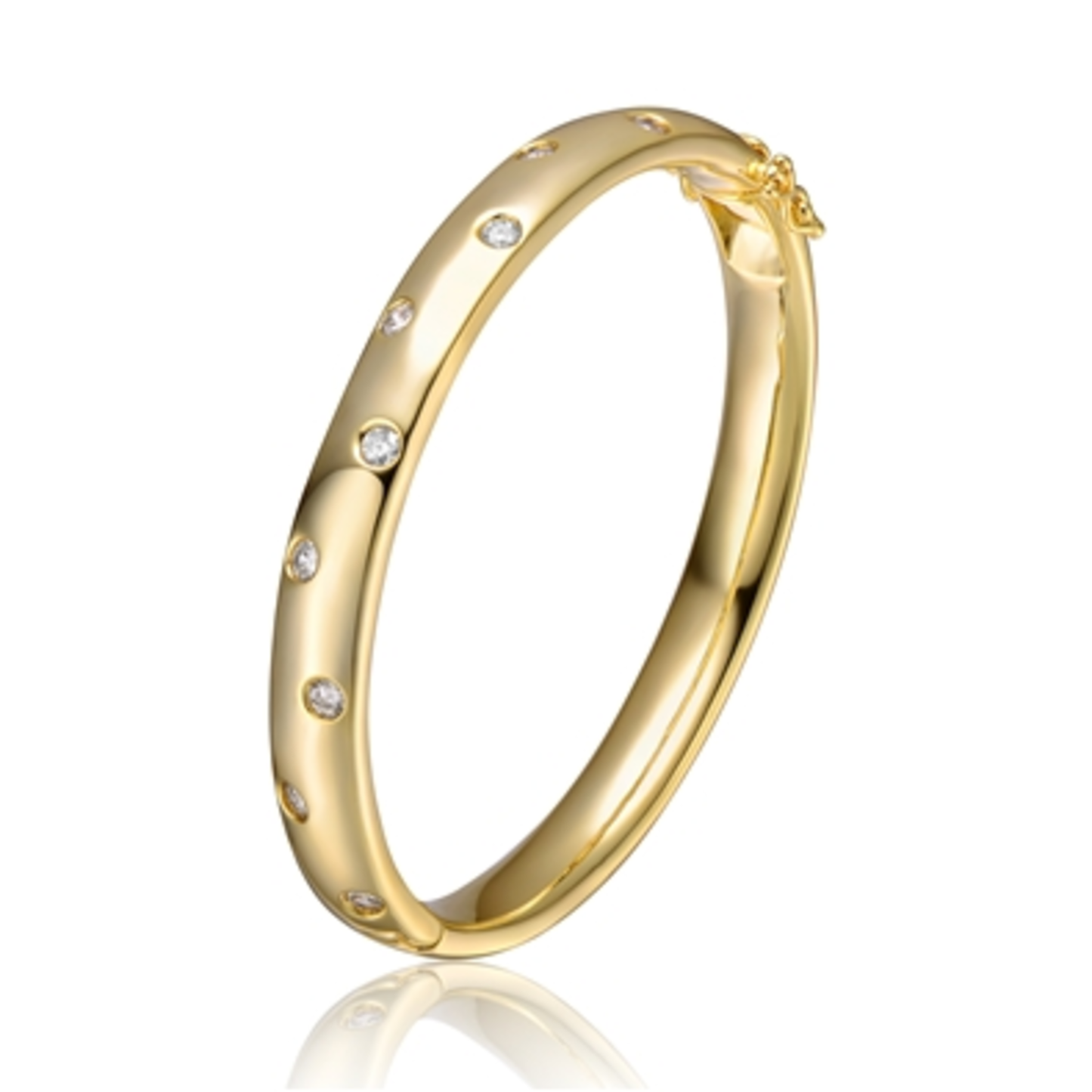 14K YELLOW GOLD CLASSIC BANGLE, GOLD, 7“