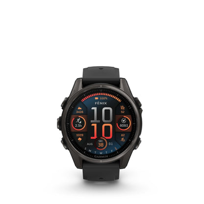 FENIX 8 PREMIUM MULTISPORT SMARTWATCH 43MM AMOLED CARBON GRAY & BLACK/PEBBLE GRAY