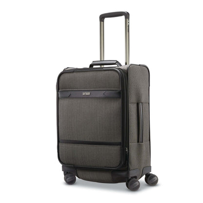HERRINGBONE DELUXE SOFTSIDE MEDIUM JOURNEY SPINNER BLACK