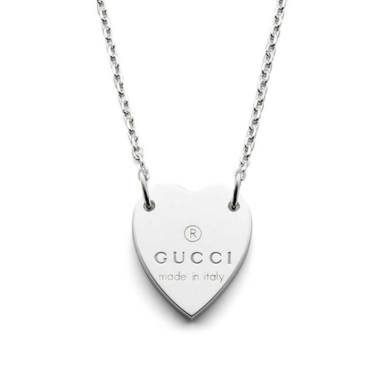 NECKLACE TRADEMARK HEART PENDANT IN STERLING SILVER