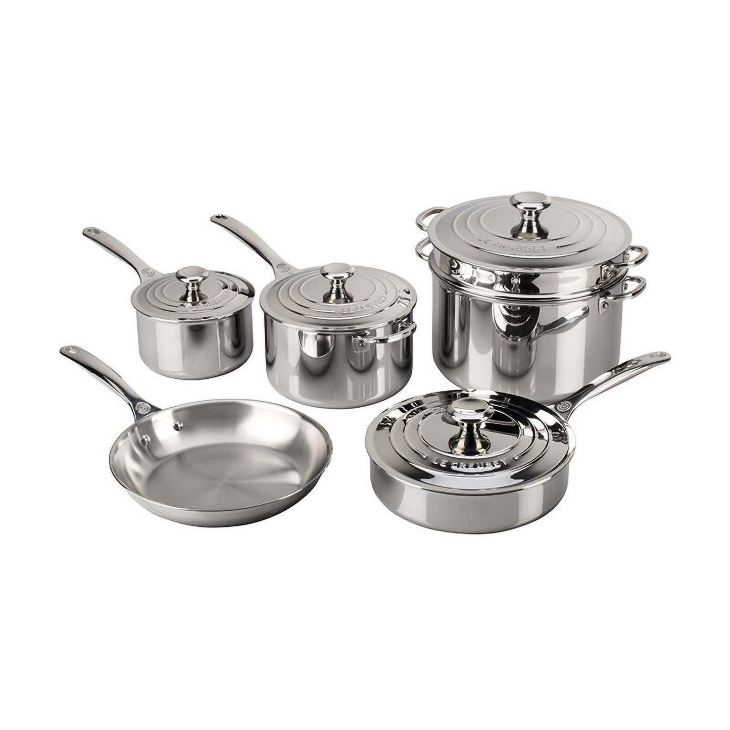 10PC STAINLESS STEEL COOKWARE SET