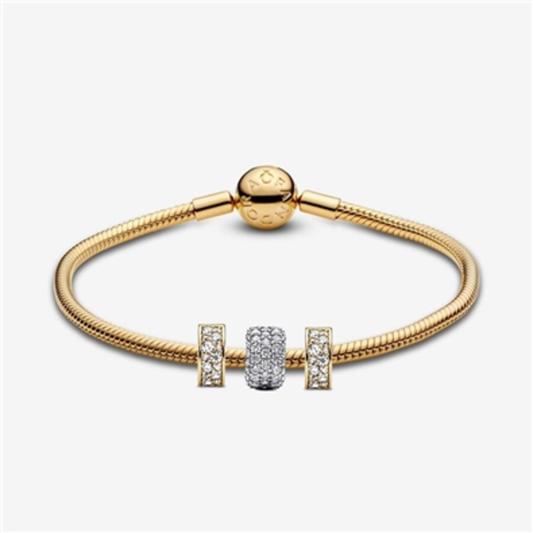 ALL THAT GLITTERS WITH GOLD BRACELET, 7.9"