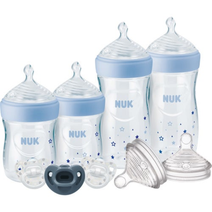 SIMPLY NATURAL 9PC BOTTLE GIFT SET W/ SAFETEMP BLUE STARS